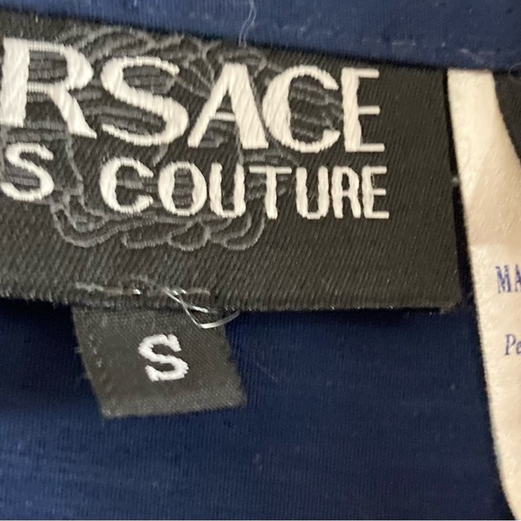 Versace Jeans couture Navy Blue Button Down Dress Shirt Men’s Size Small - Picture 3 of 3